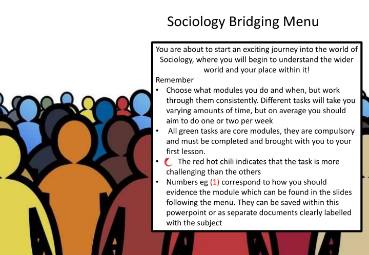 sociology bridging menu