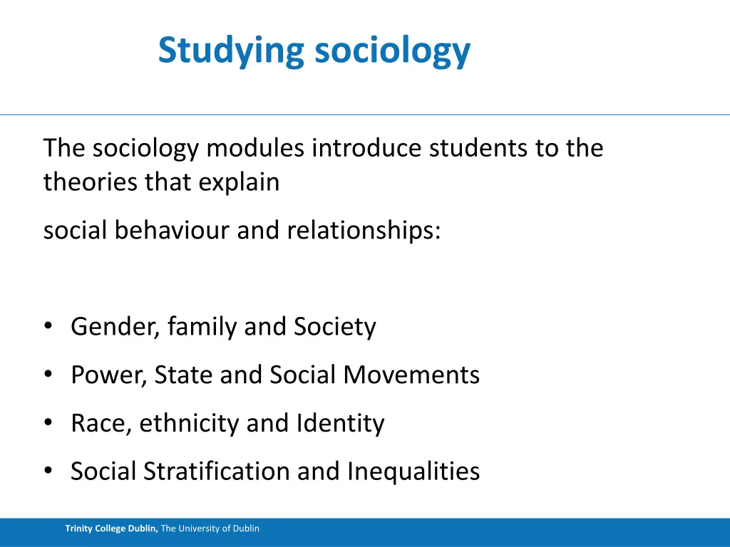 studying sociology