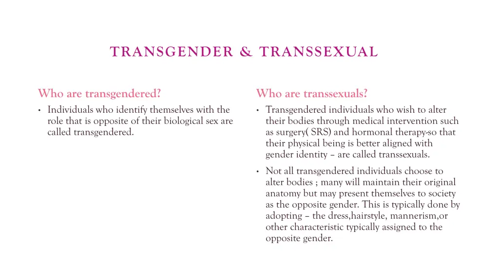 transgender transsexual