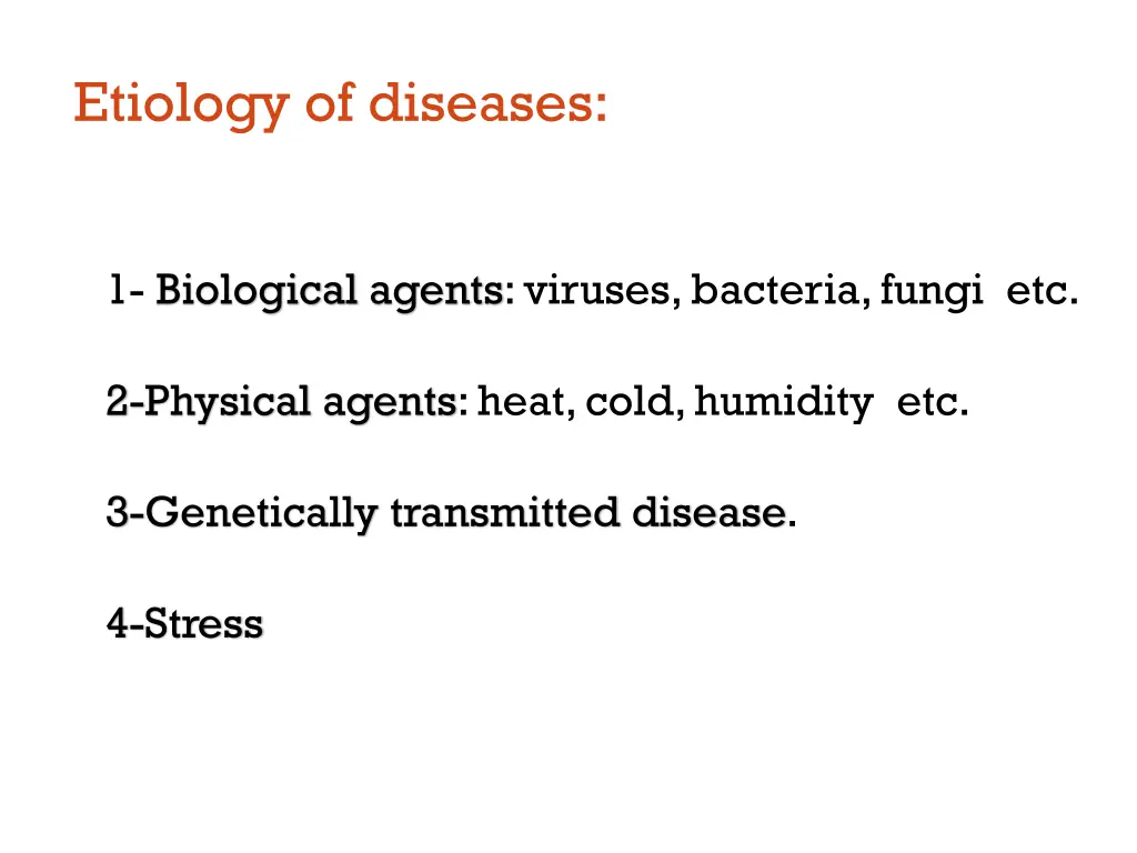 etiology of diseases