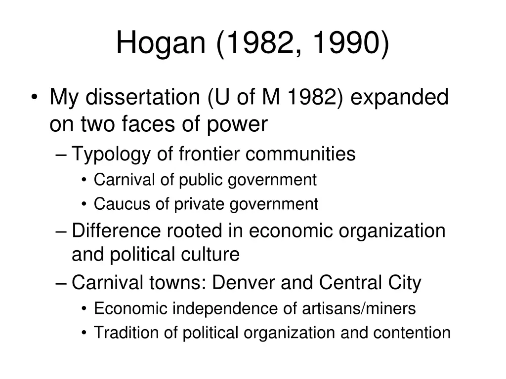 hogan 1982 1990