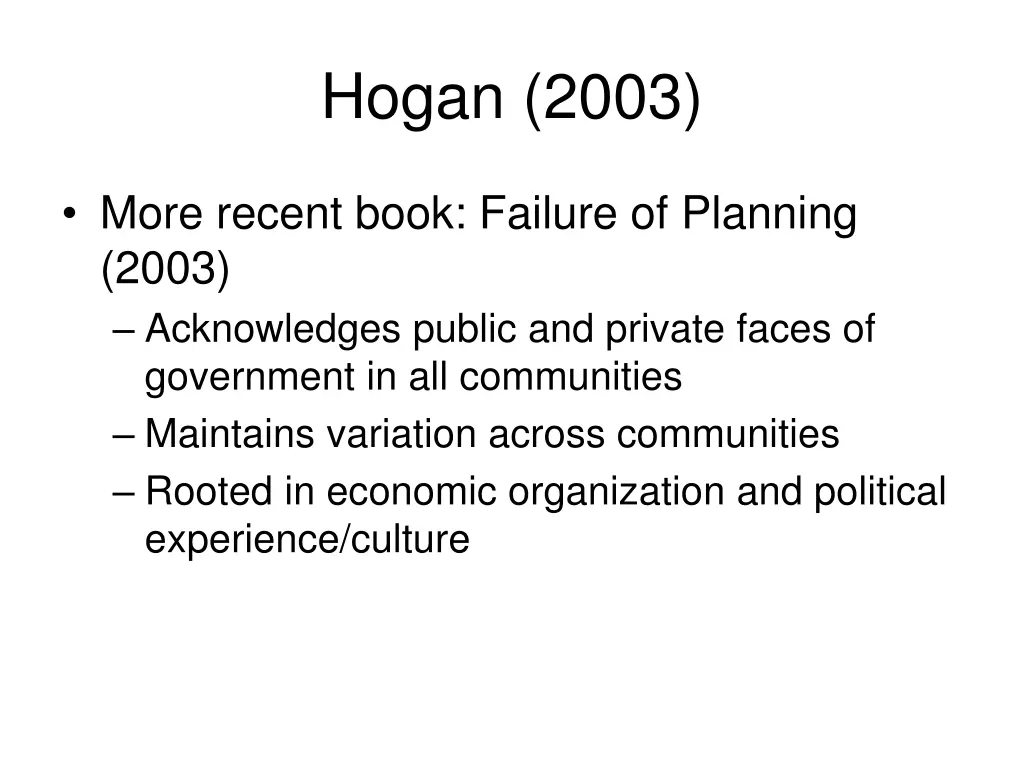 hogan 2003