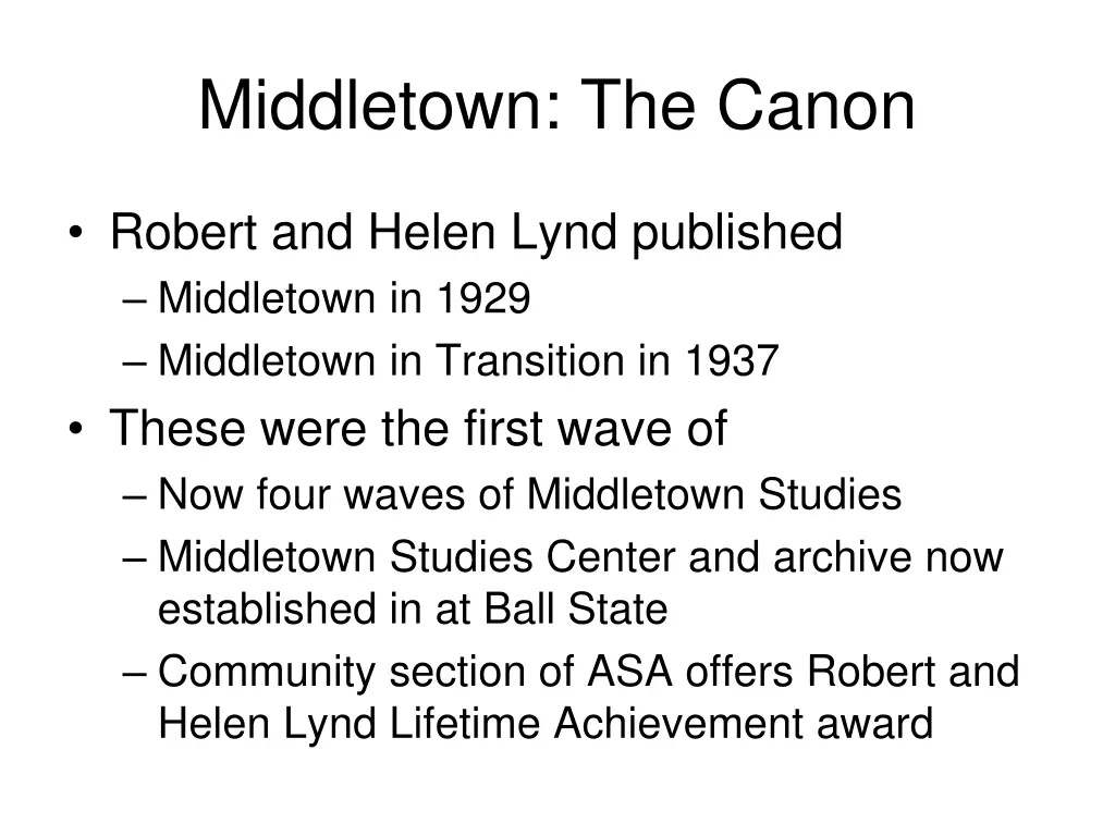 middletown the canon