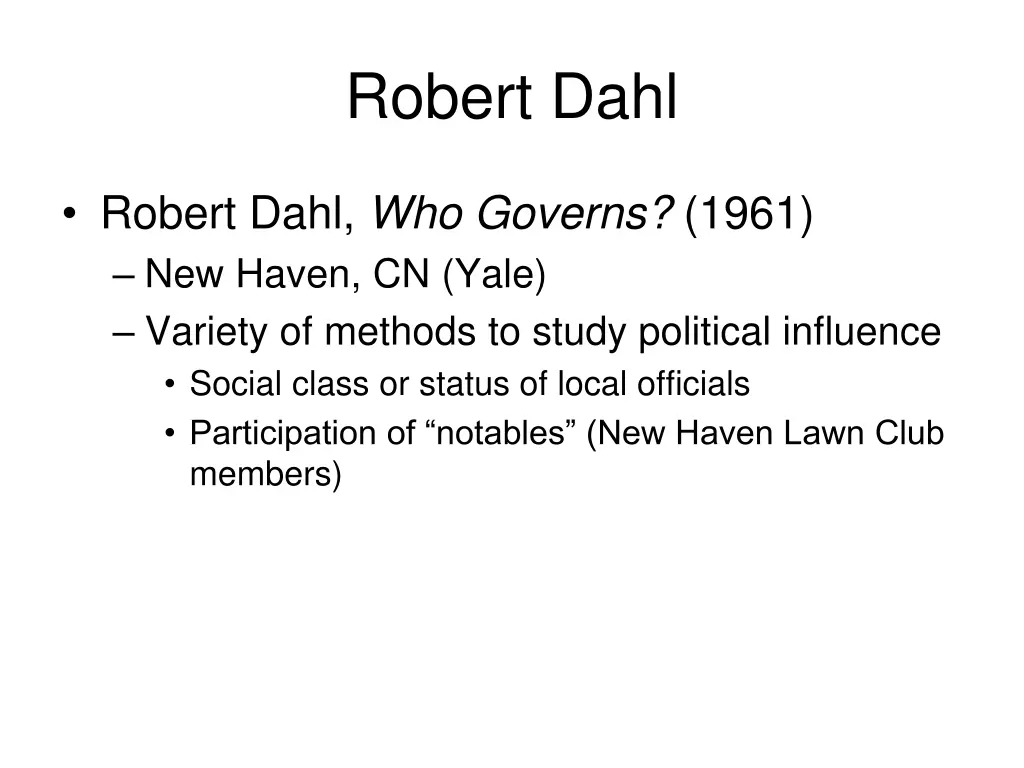 robert dahl