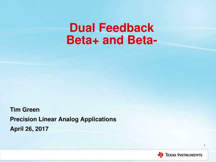 dual feedback beta and beta