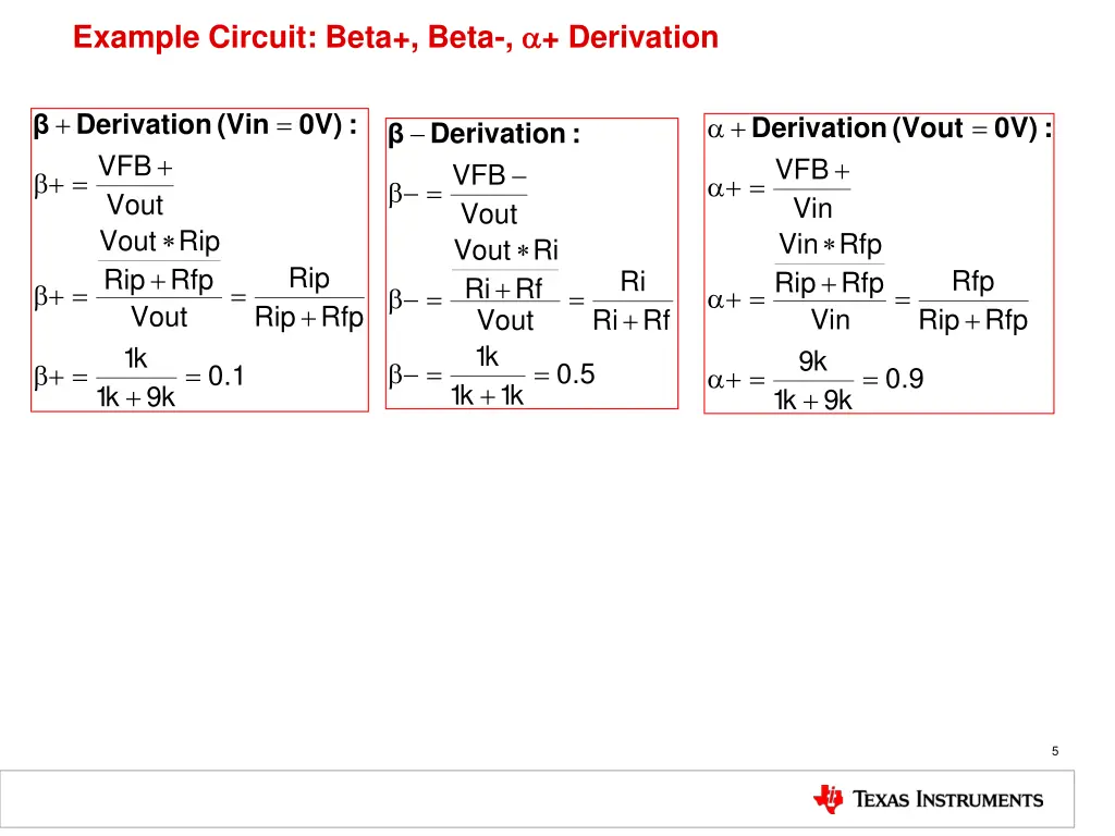 example circuit beta beta a a derivation