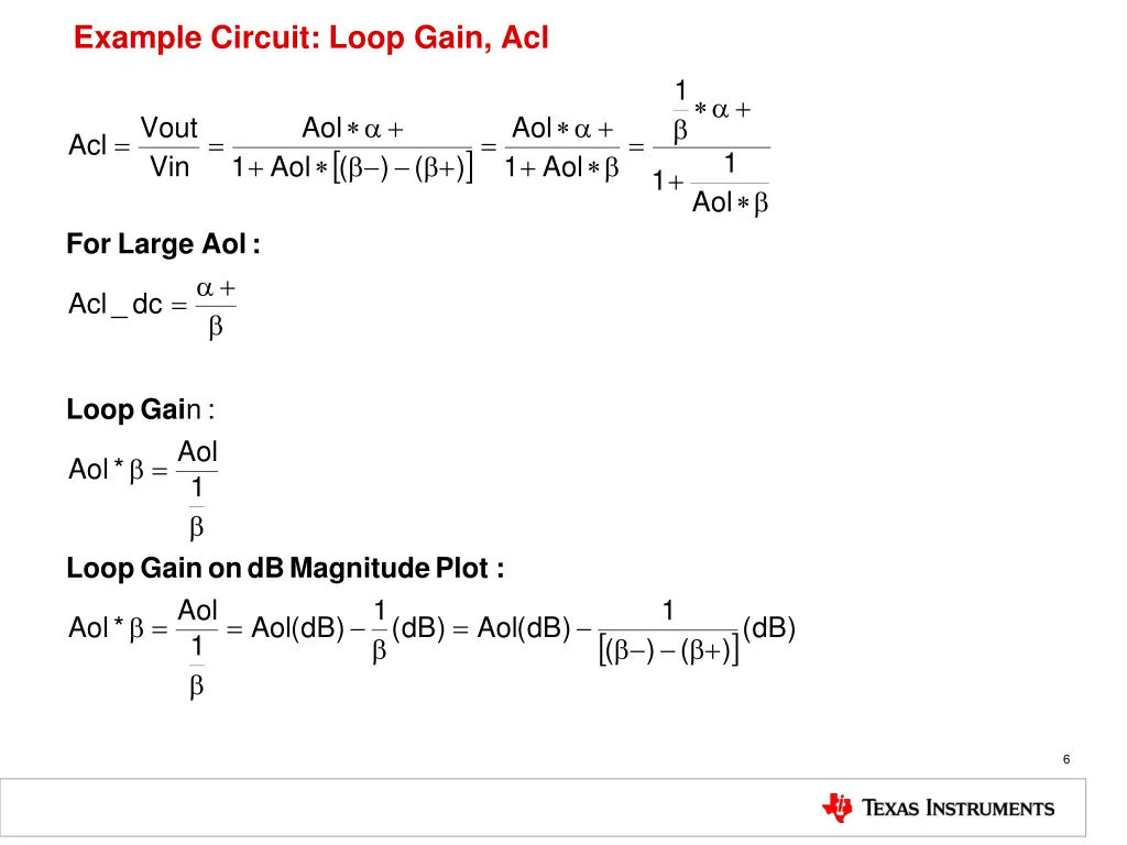 example circuit loop gain acl