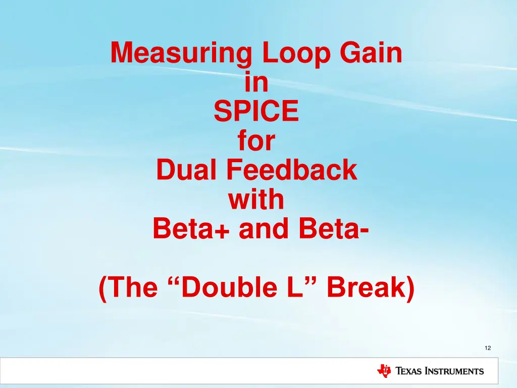 measuring loop gain in spice for dual feedback