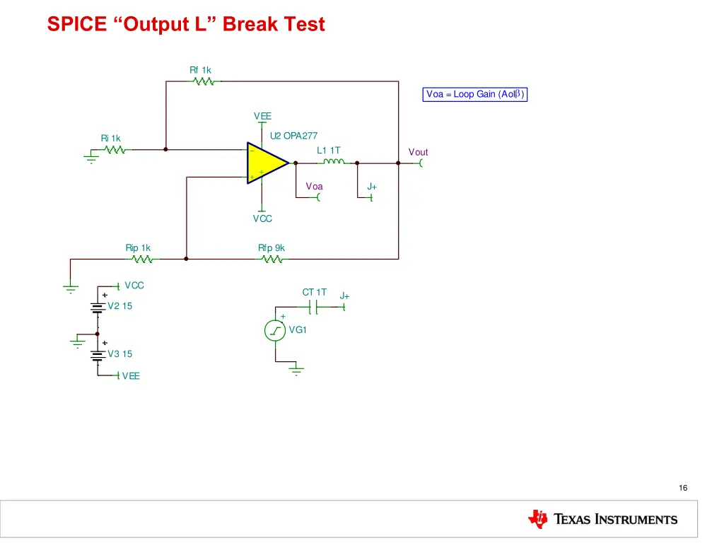 spice output l break test