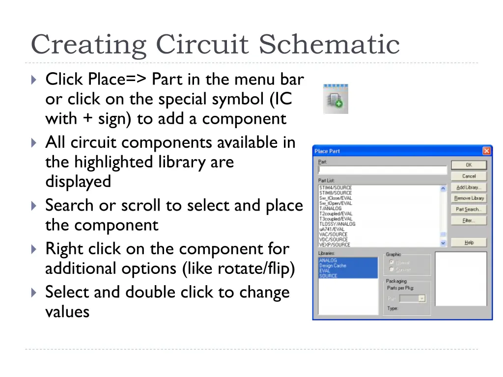 creating circuit schematic