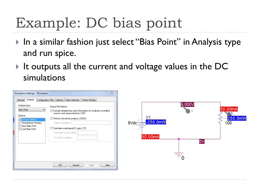 example dc bias point