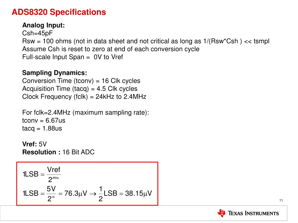 ads8320 specifications