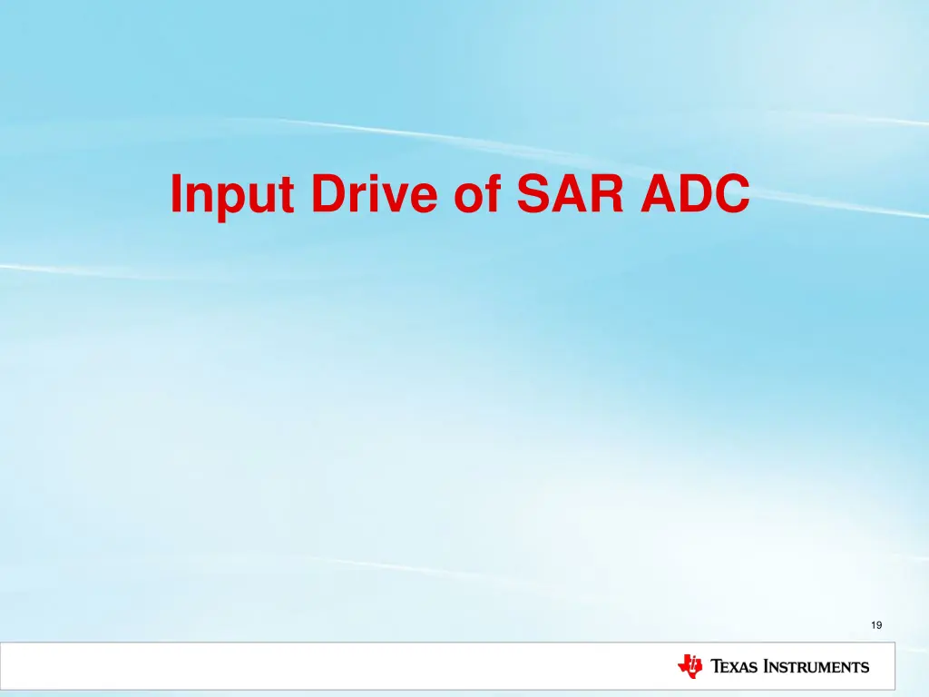 input drive of sar adc