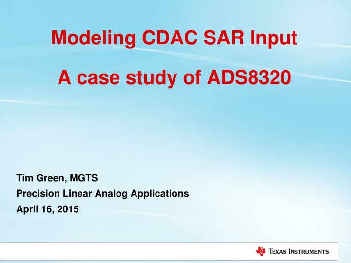 modeling cdac sar input