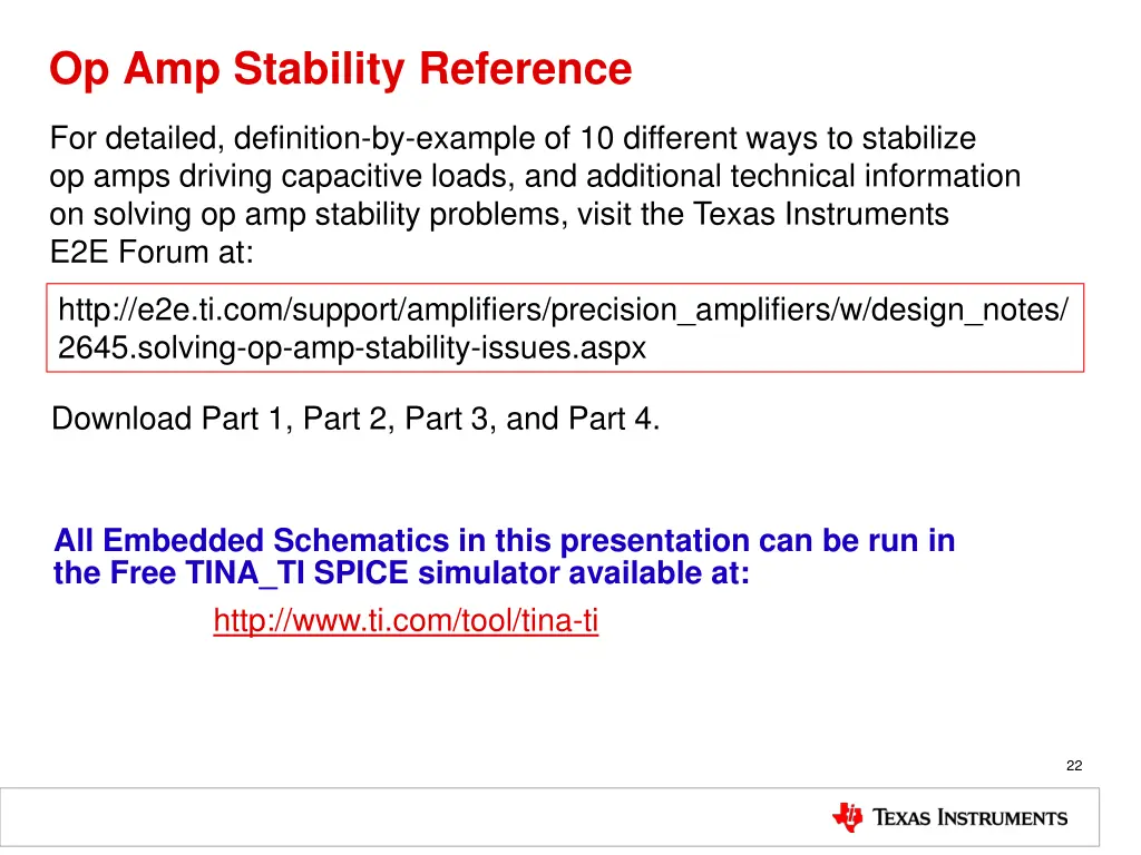 op amp stability reference