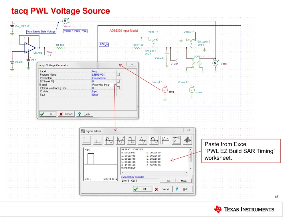 tacq pwl voltage source