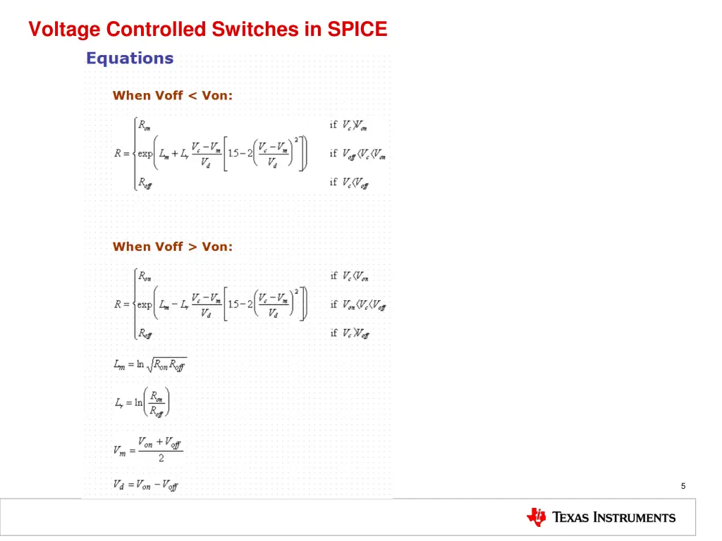 voltage controlled switches in spice 1