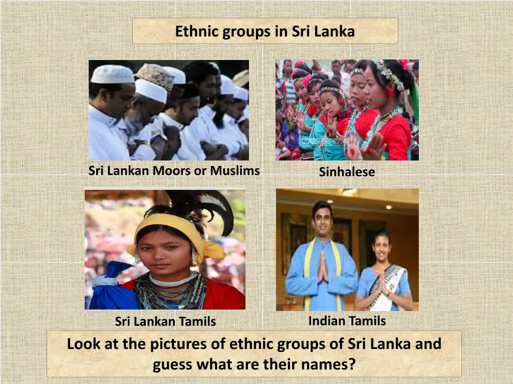 ethnic groups in sri lanka