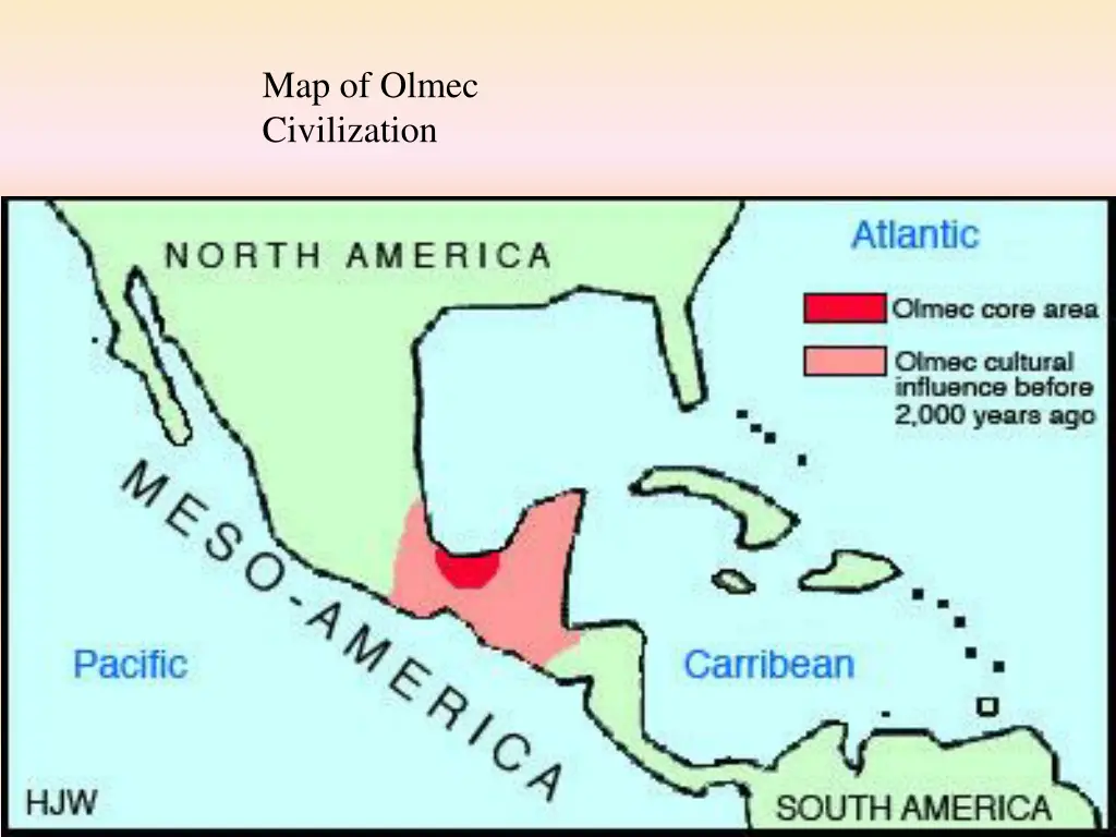 map of olmec civilization