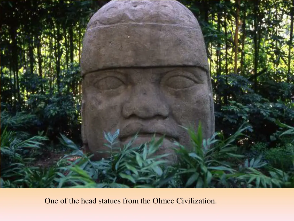 one of the head statues from the olmec