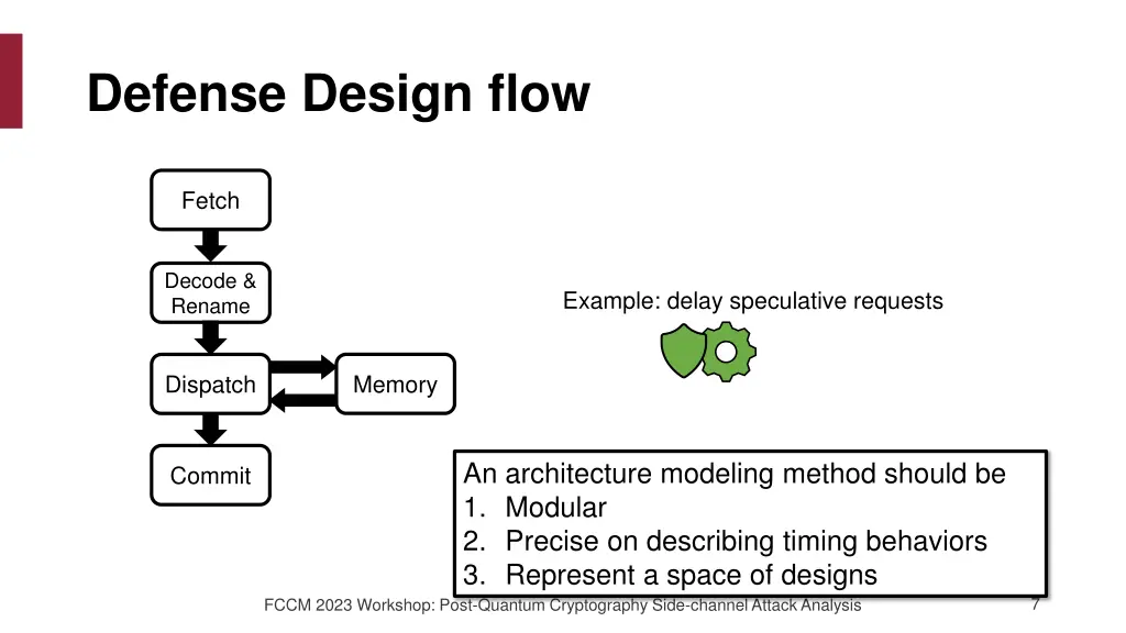 defense design flow