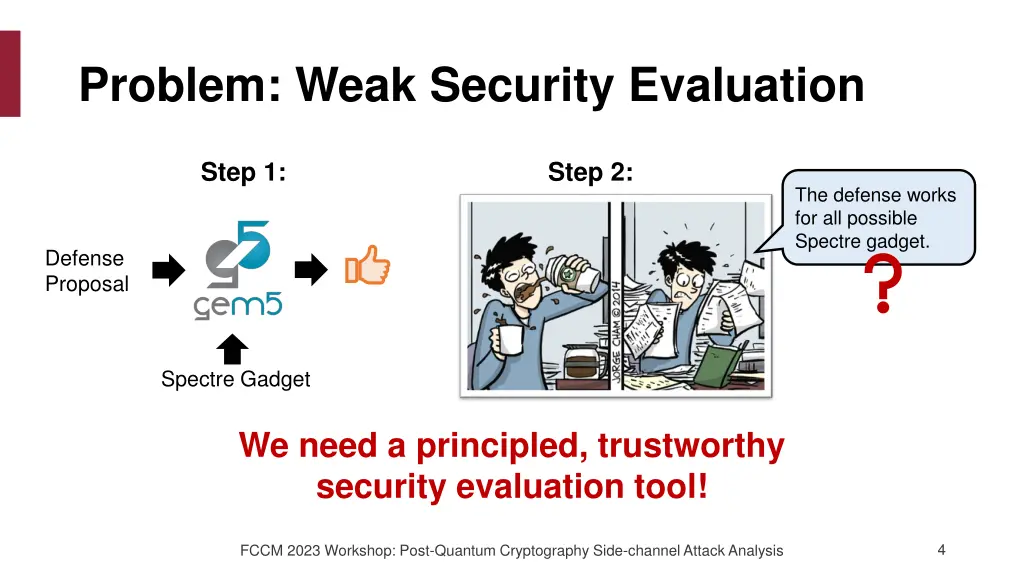 problem weak security evaluation