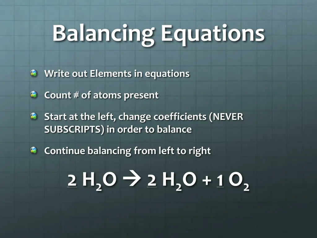 balancing equations