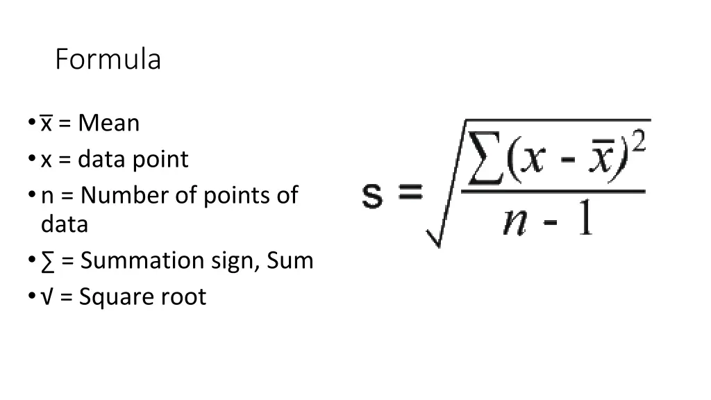 formula