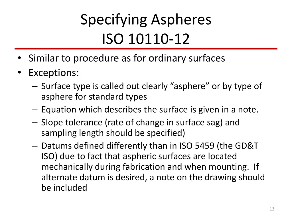 specifying aspheres iso 10110 12 similar