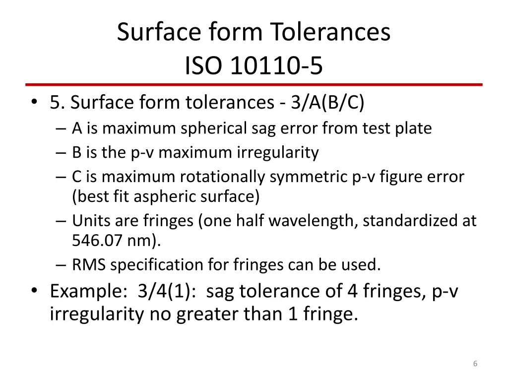 surface form tolerances iso 10110 5 5 surface