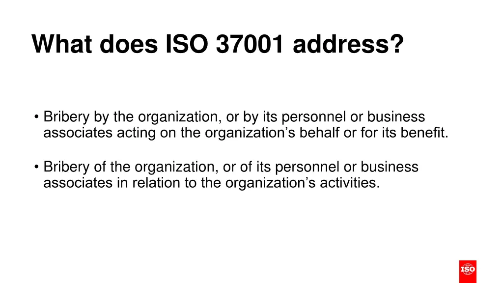 what does iso 37001 address