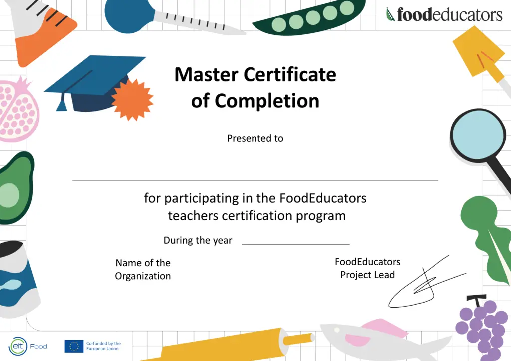 master certificate of completion