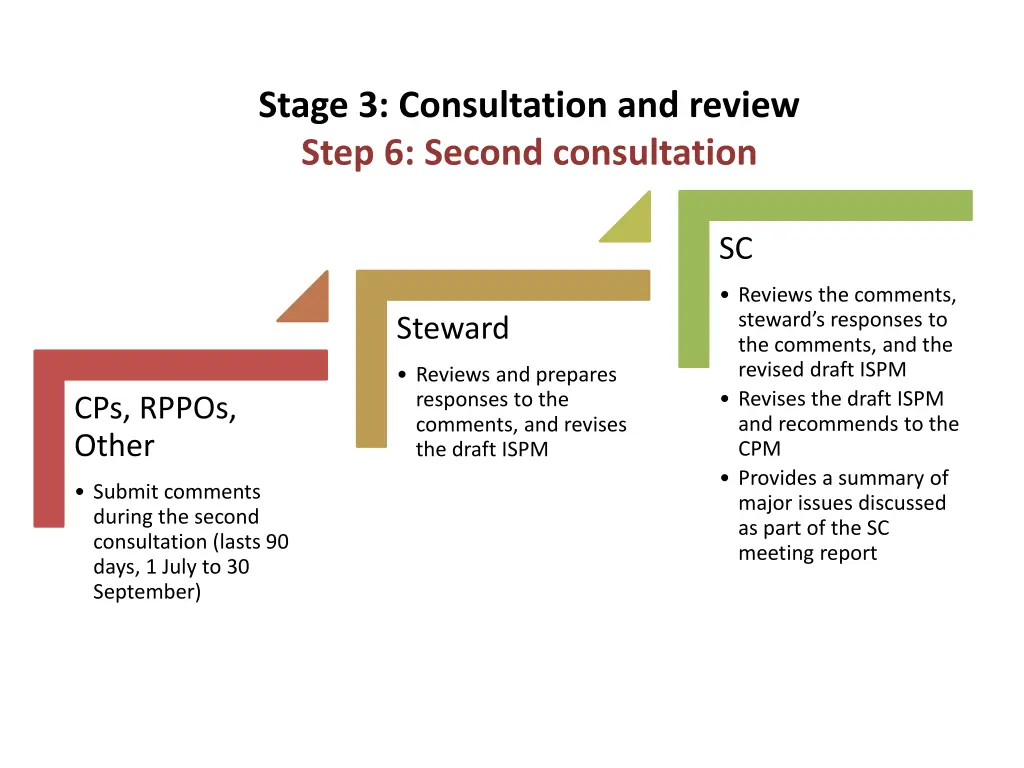 stage 3 consultation and review step 6 second