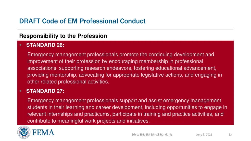 draft code of em professional conduct 11