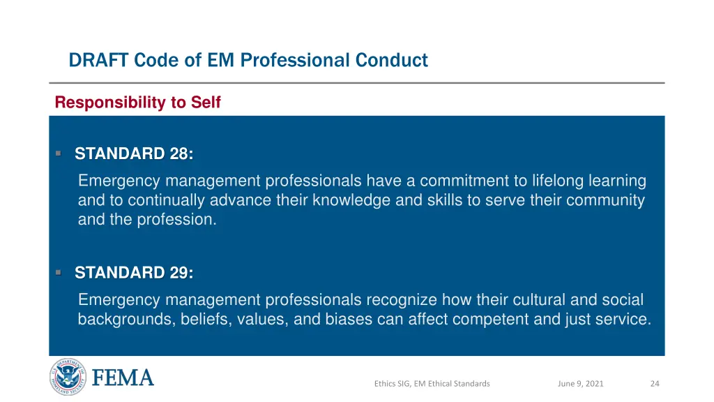 draft code of em professional conduct 12