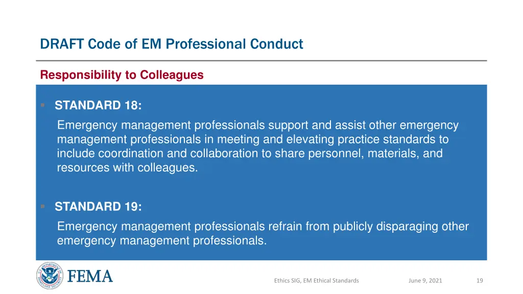 draft code of em professional conduct 7