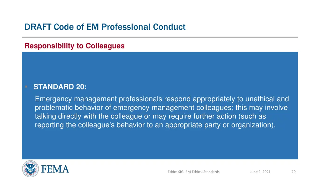 draft code of em professional conduct 8