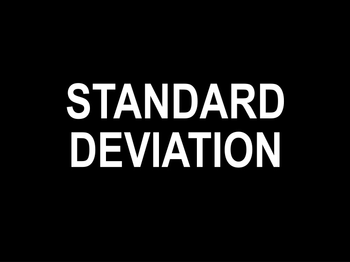 standard deviation