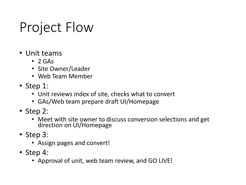 project flow