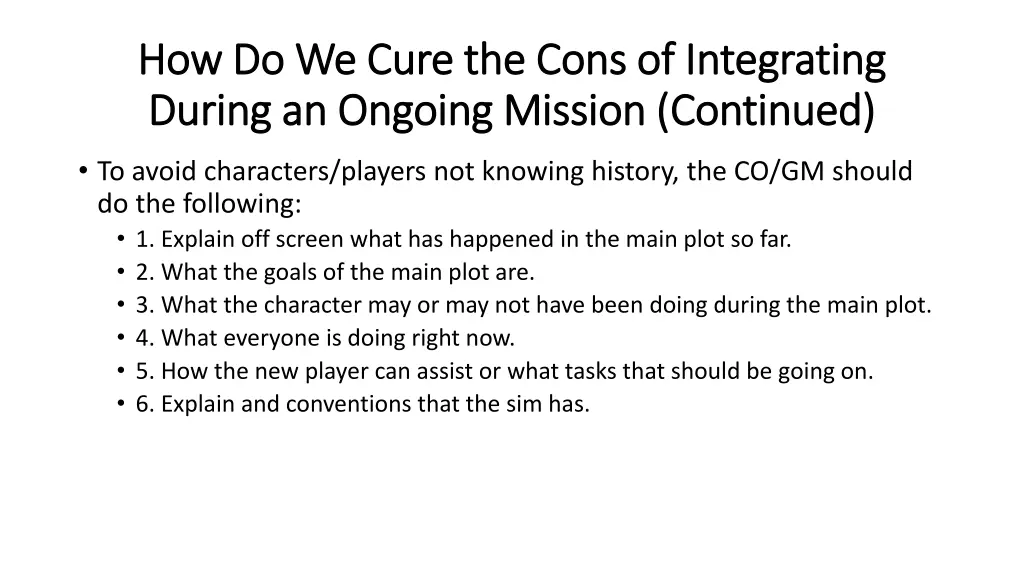 how do we cure the cons of integrating 1