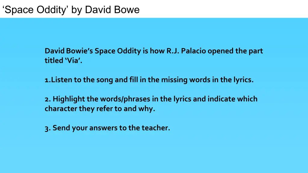 space oddity by david bowe 1