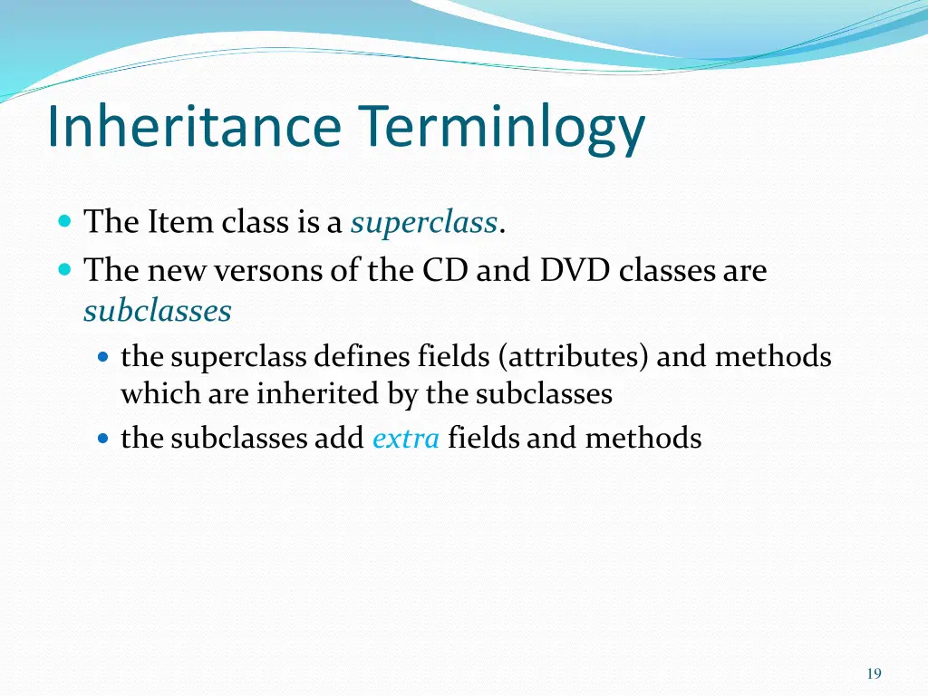 inheritance terminlogy