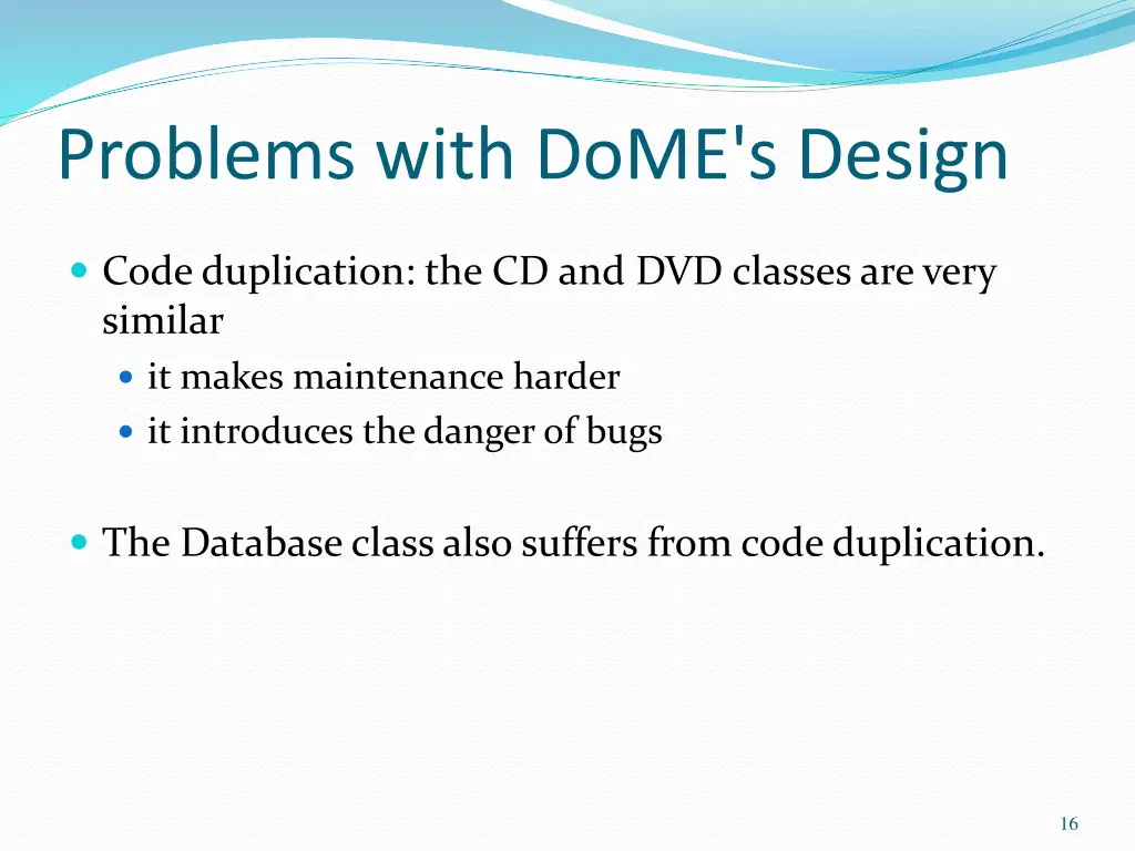 problems with dome s design