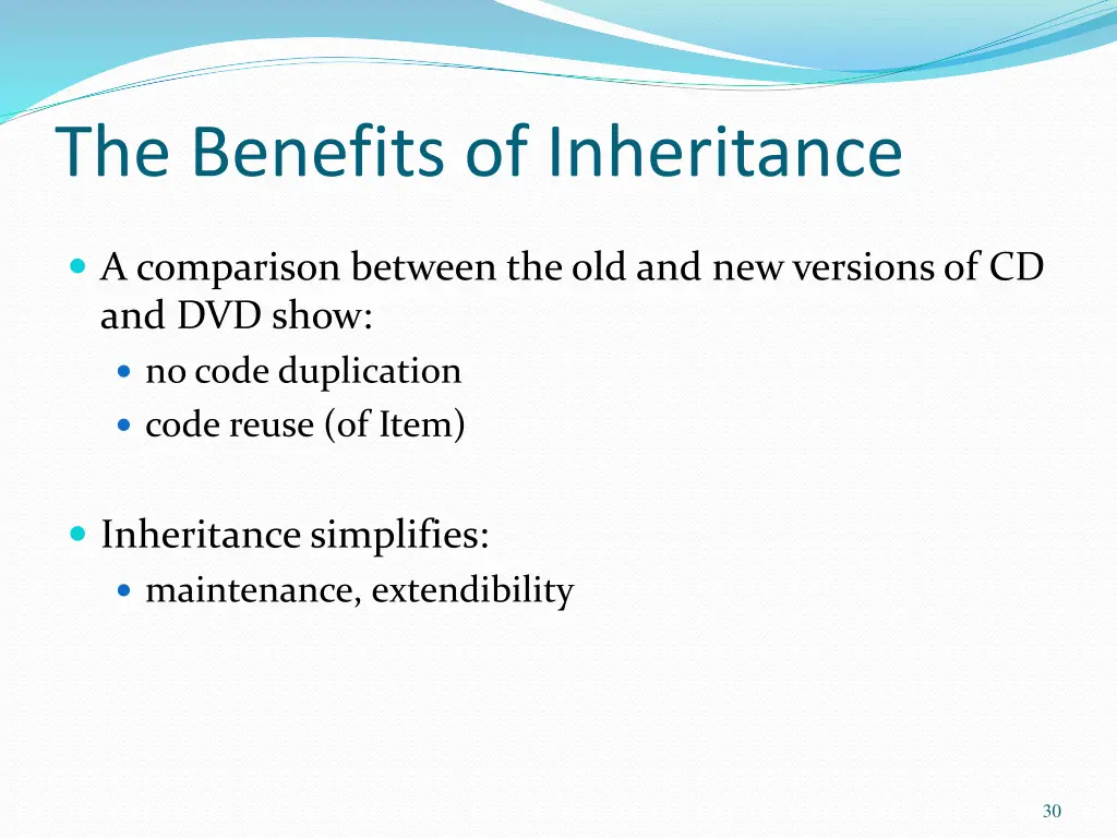 the benefits of inheritance