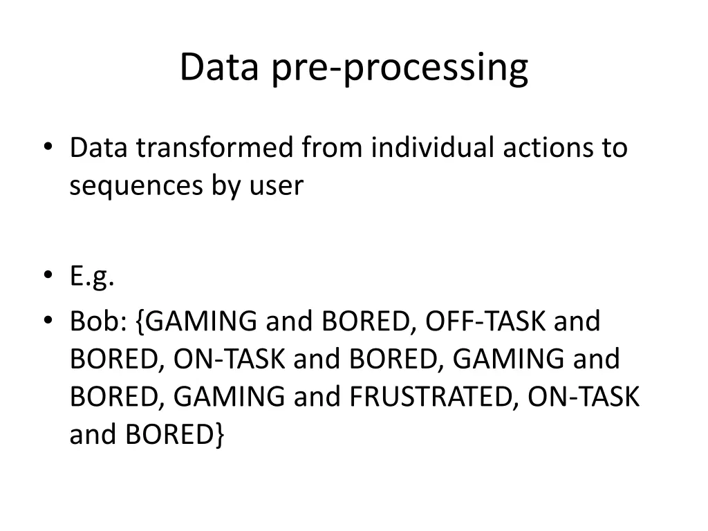 data pre processing