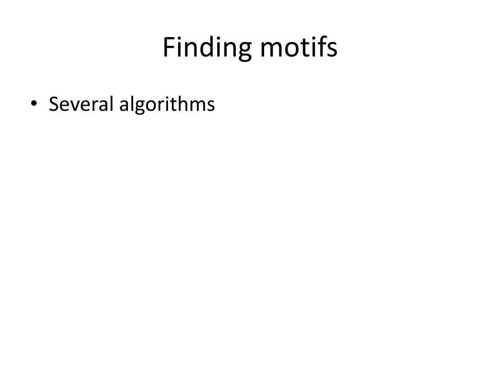 finding motifs