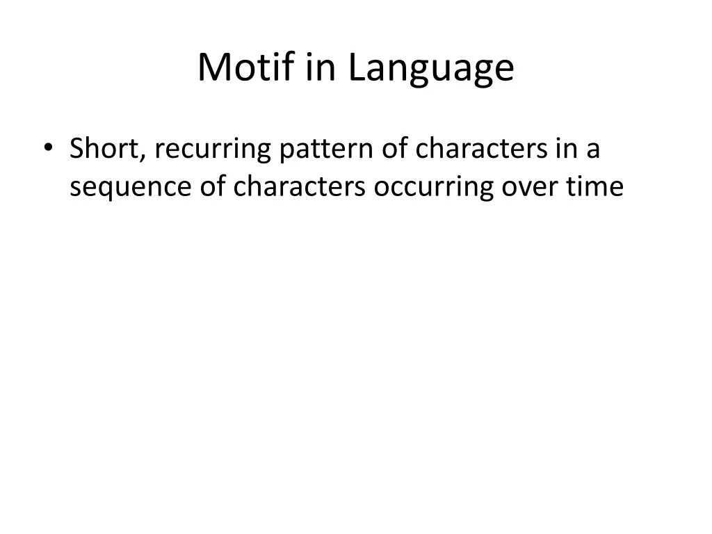 motif in language