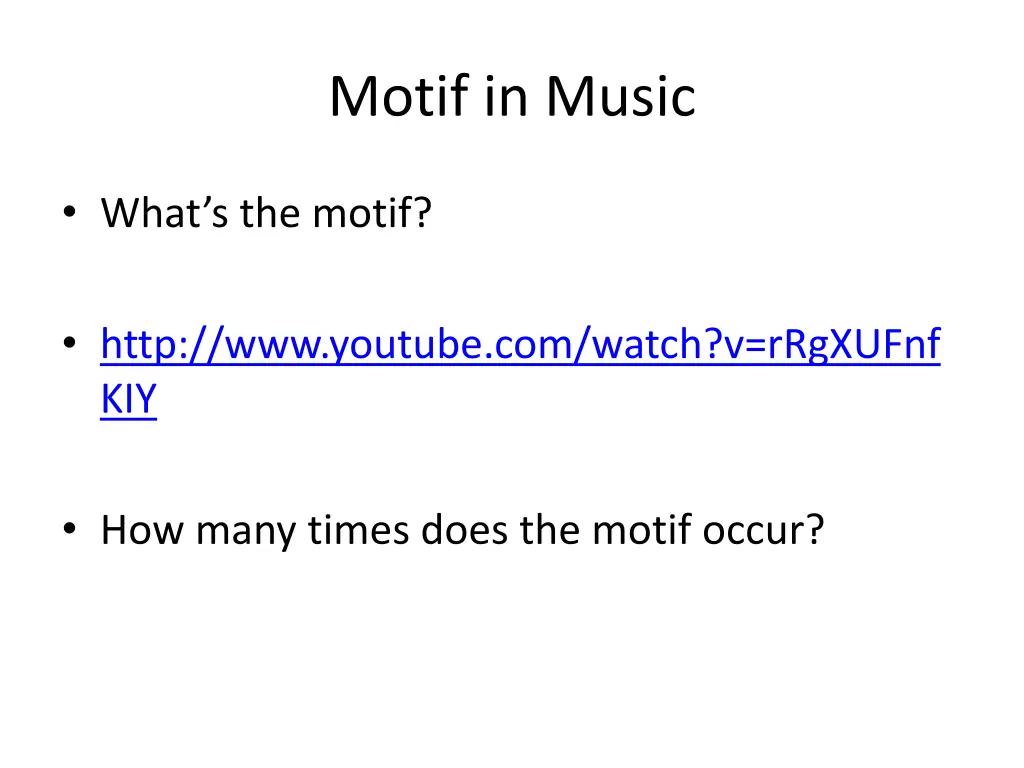 motif in music 1