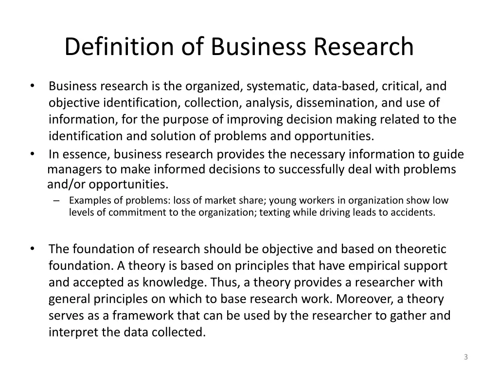 definition of business research