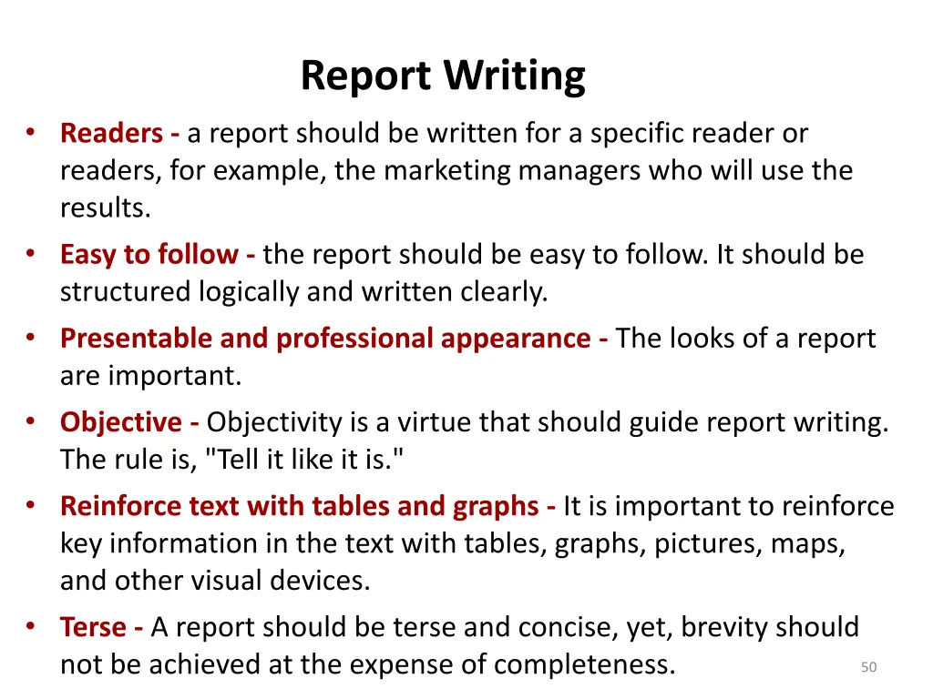 report writing